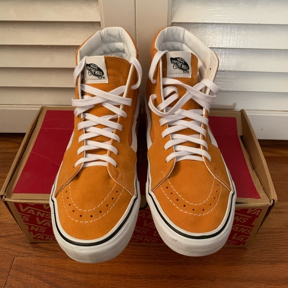 Vans Sk8 Hi Orange High-Top Sneakers - Picture 3 of 6